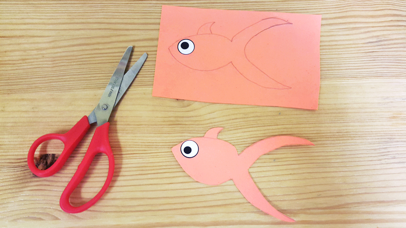 craft activity materials for feed the shark color identification game Miaomiao learn Mandarin Chinese for kids and toddlers